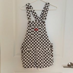 Checker Print Overalls